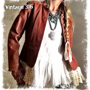 ❤️ Altered Leather Jacket with Crochet